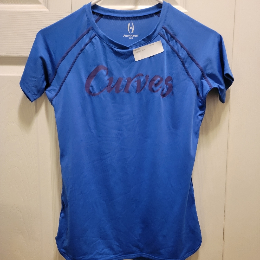 Royal Blue Workout Mesh Top Size X-Small‎